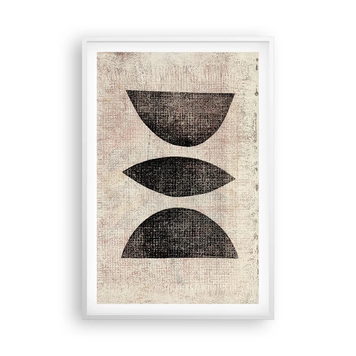 Póster en marco blanco - Abstracción étnica - 61x91 cm