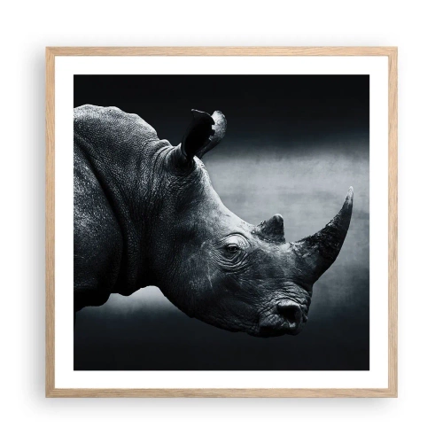 Póster en marco roble claro - Perfil derecho - 60x60 cm