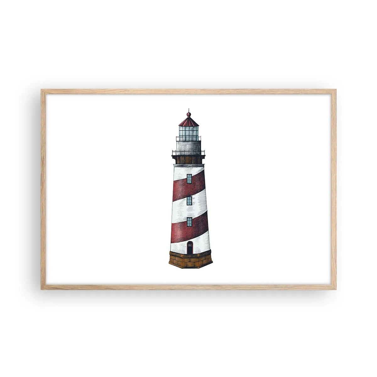 Póster en marco roble claro - Siempre en guardia - 91x61 cm