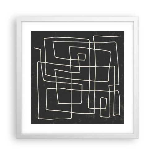 Póster en marco blanco - No es tan sencillo - 40x40 cm