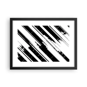 Póster en marco negro - Composición intensa y dinámica - 40x30 cm