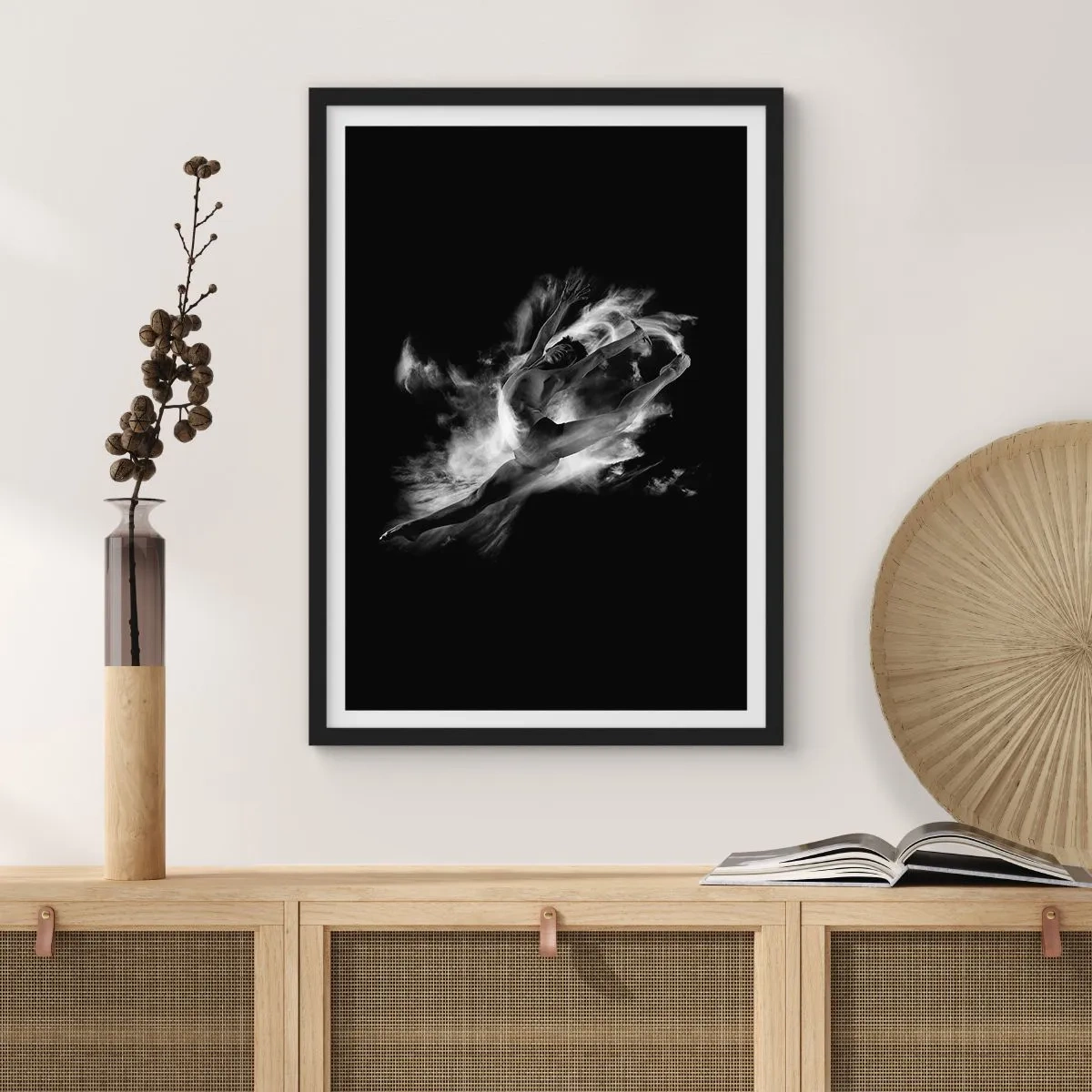 Póster en marco negro - El arte del vuelo - 70x100 cm