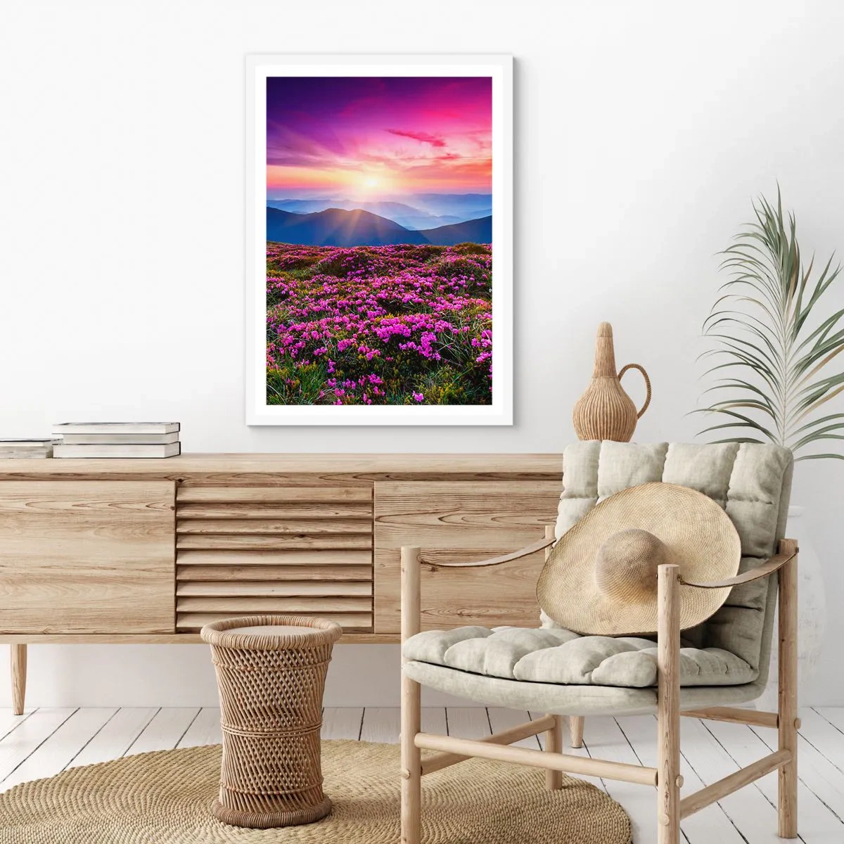 Póster en marco blanco - Dulce aroma a frescura - 40x50 cm