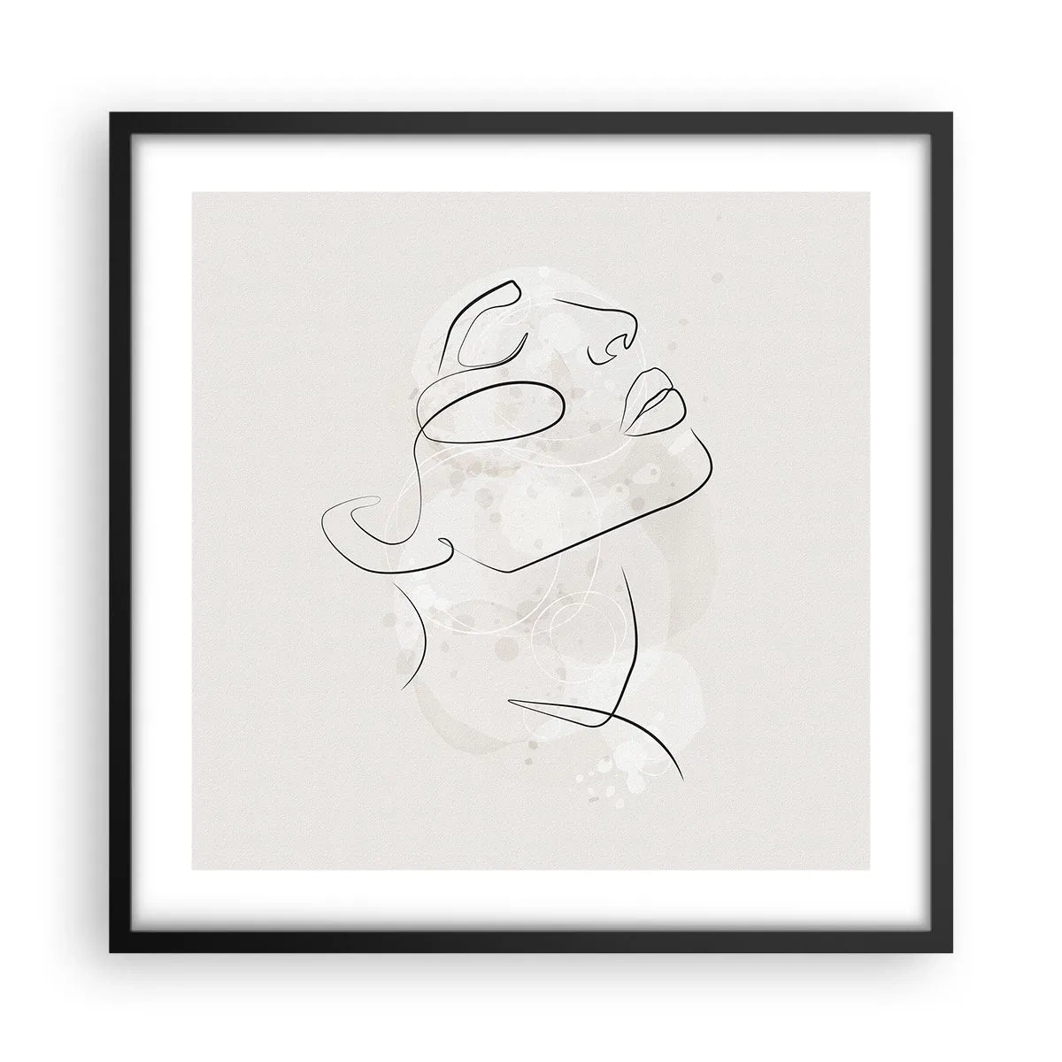 Póster en marco negro - Contorno de un sueño - 50x50 cm