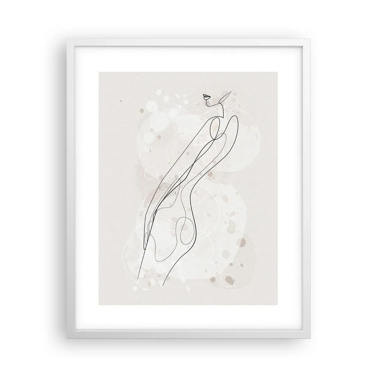 Póster en marco blanco - Una mirada no dice nada y al mismo tiempo lo dice todo - 40x50 cm