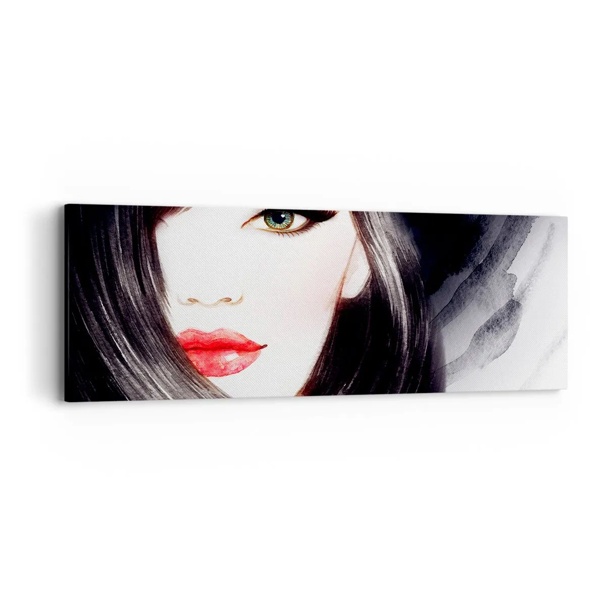 Cuadro sobre lienzo - Impresión de Imagen - Mirada de zafiro - 90x30 cm