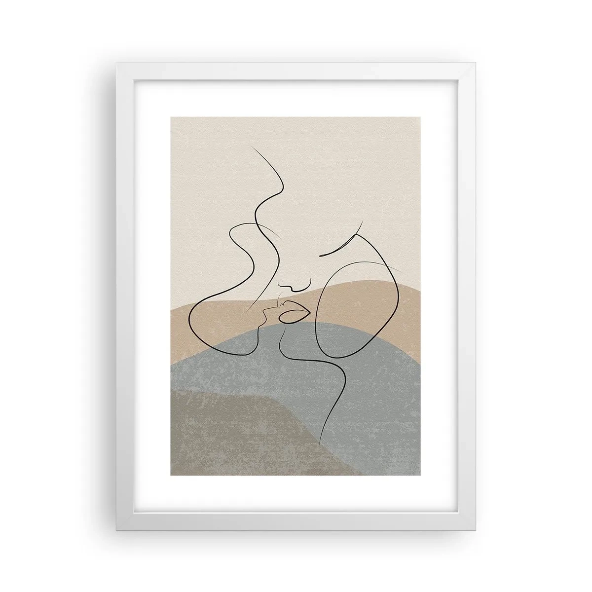 Póster en marco blanco - Como una pincelada - 30x40 cm