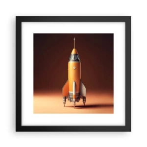 Póster en marco negro - Comienza con un sueño - 30x30 cm