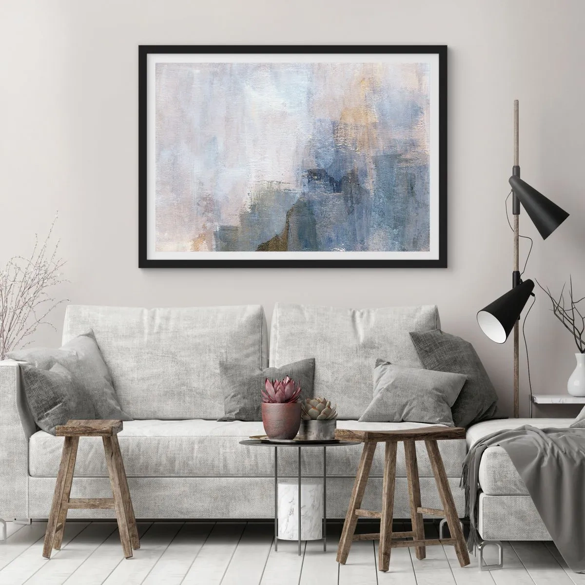 Póster en marco negro - Tonos de color - 91x61 cm