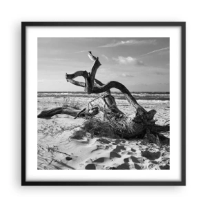 Póster en marco negro - Escultura marina - 50x50 cm