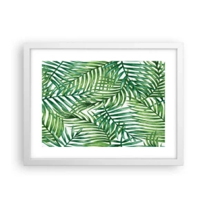 Póster en marco blanco - Bajo el verde - 40x30 cm