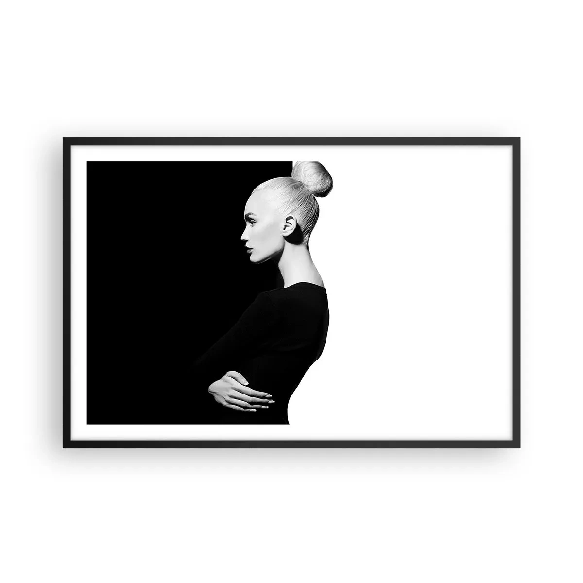 Póster en marco negro - Simplemente femenina - 91x61 cm