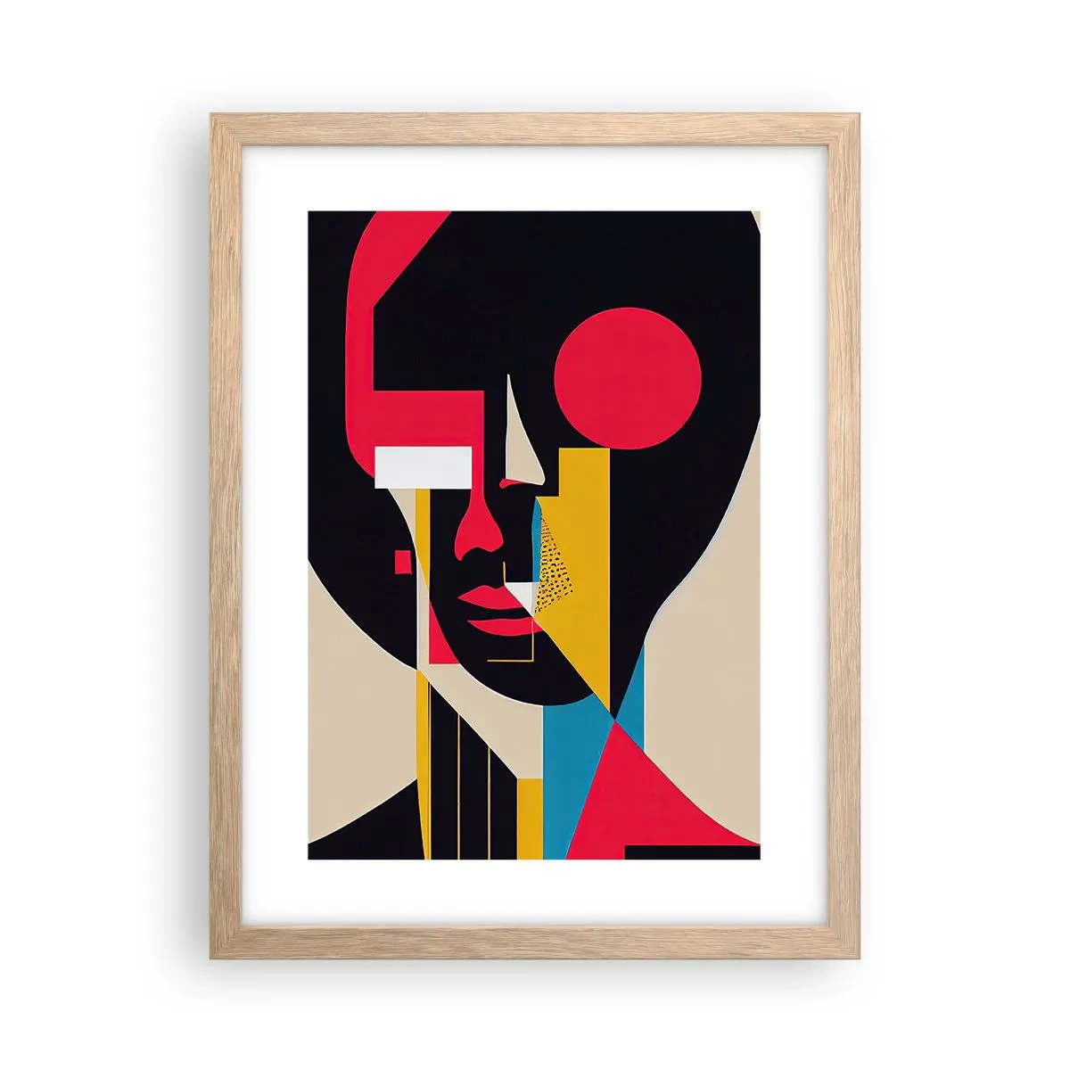 Póster en marco roble claro - Su mundo interior - 30x40 cm