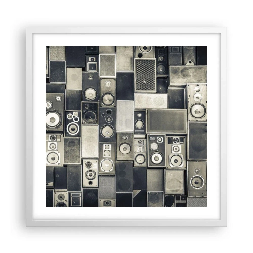 Póster en marco blanco - Y todo fluye - 50x50 cm
