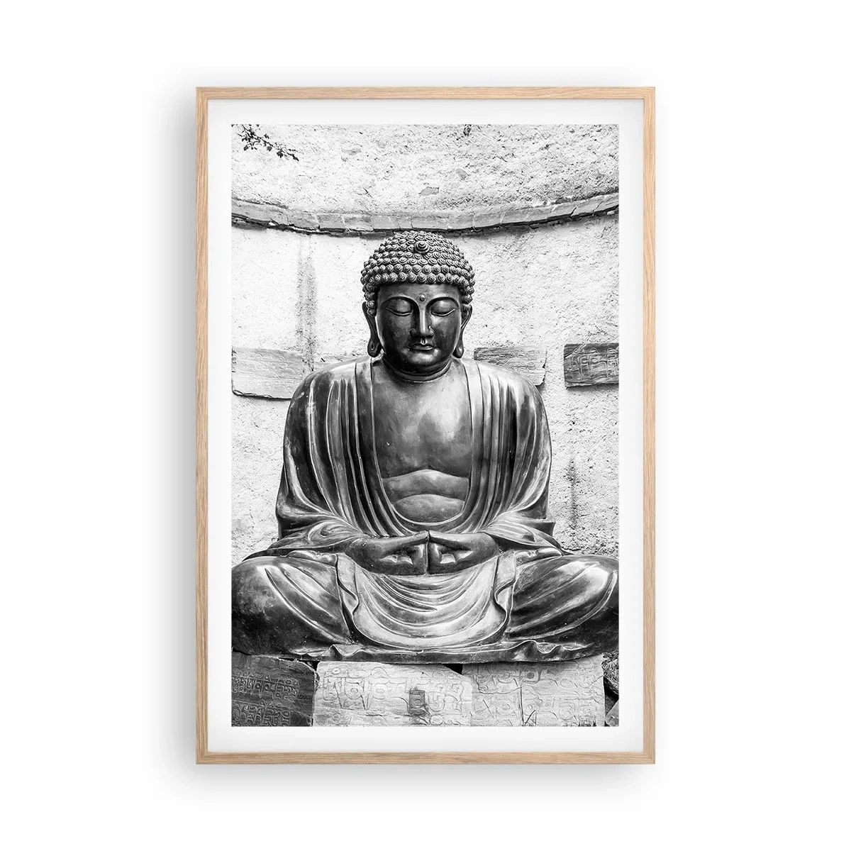 Póster en marco roble claro - En la fuente de la paz - 61x91 cm