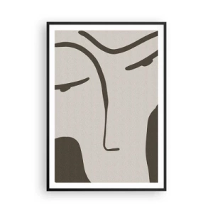 Póster en marco negro - Como salido de un cuadro de Modigliani - 70x100 cm