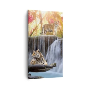 Cuadro sobre lienzo - Impresión de Imagen - Paisaje surrealista    - 45x80 cm