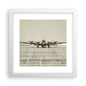 Póster en marco blanco - Como siempre, preparado - 30x30 cm