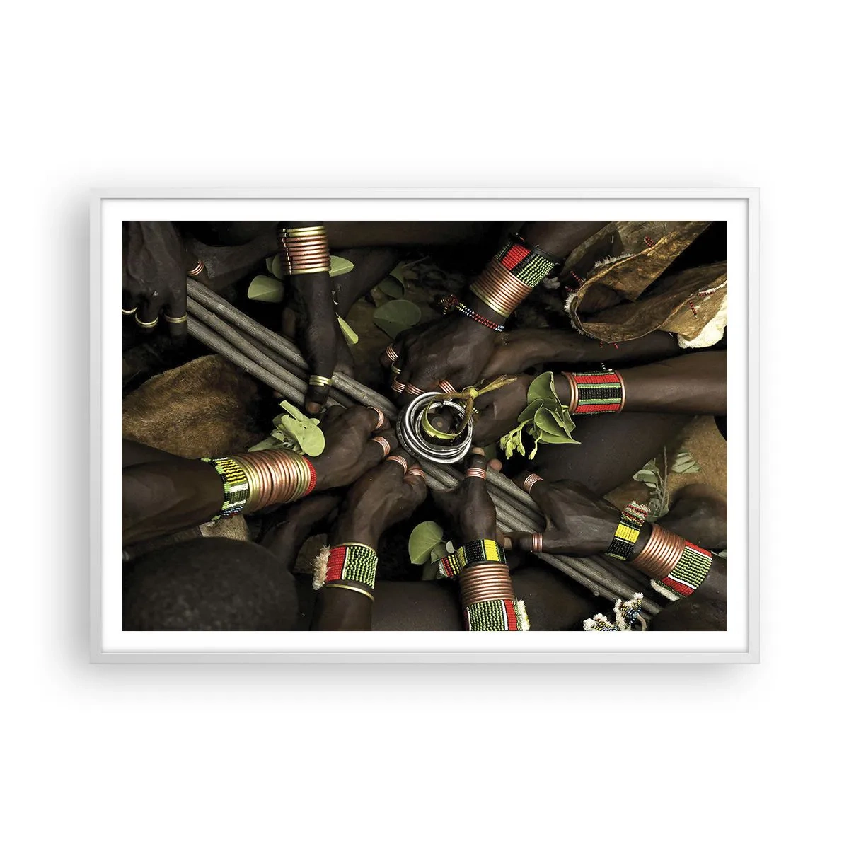 Póster en marco blanco - Estamos juntos - 100x70 cm