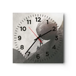 Reloj de pared - Reloj de vidrio - Creo, contra toda esperanza - 40x40 cm