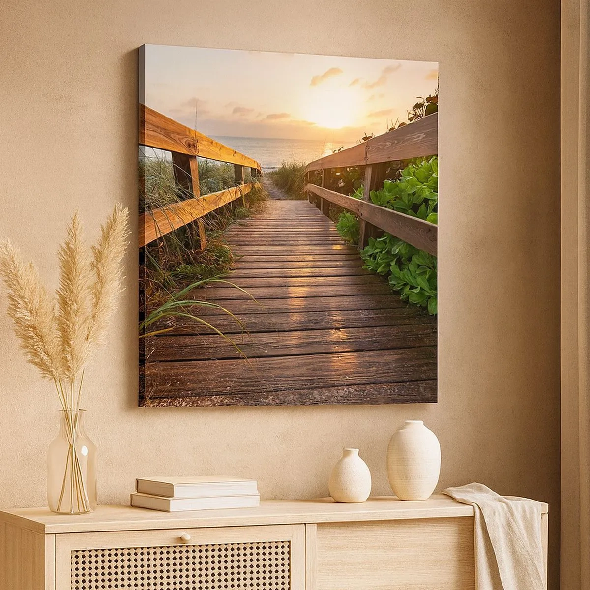 Cuadro sobre lienzo - Impresión de Imagen - Y directamente a la orilla - 30x30 cm