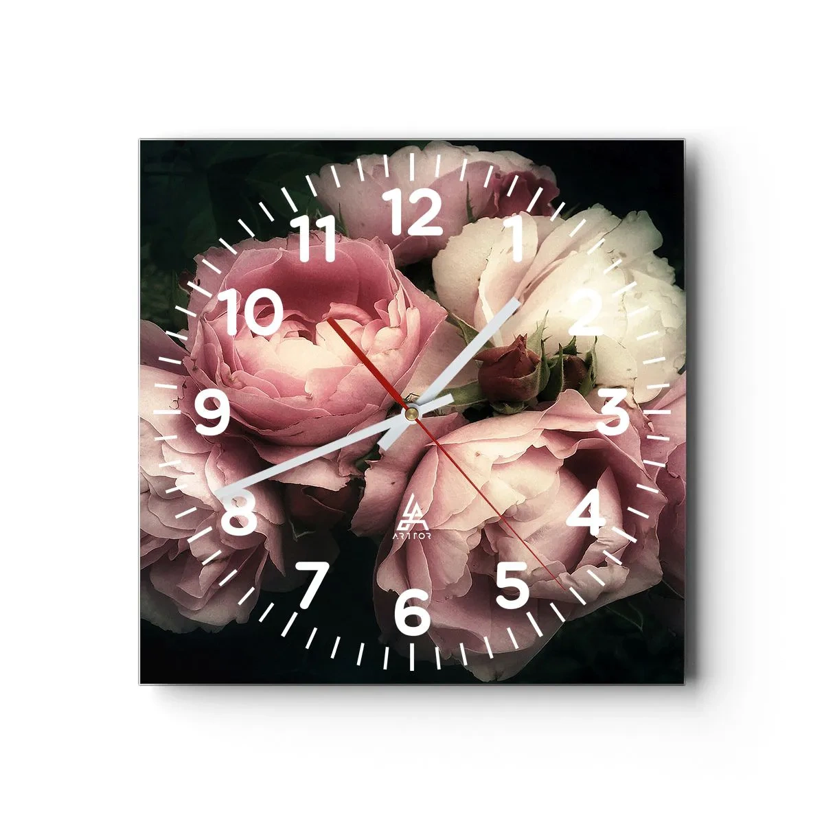 Reloj de pared - Reloj de vidrio - El encanto de la belle époque - 30x30 cm