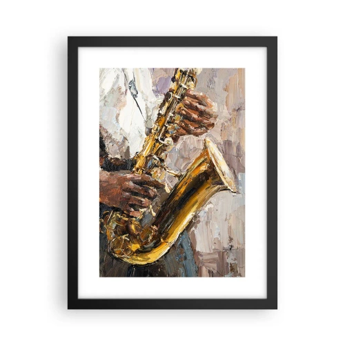 Póster en marco negro - Llegó el momento del solo - 30x40 cm