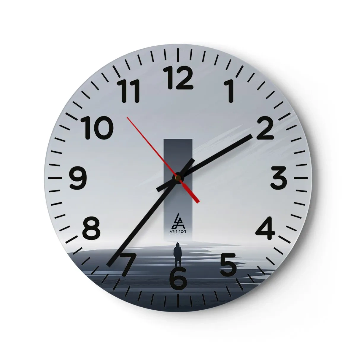 Reloj de pared - Reloj de vidrio - ¿Oportunidad o amenaza? - 40x40 cm