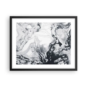 Póster en marco negro - Dentro de la Tierra - 50x40 cm