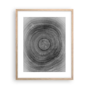 Póster en marco roble claro - El paso del tiempo - 40x50 cm