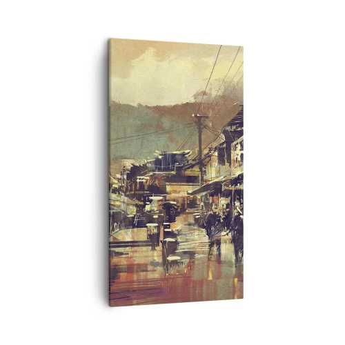 Cuadro sobre lienzo - Impresión de Imagen - La vida como riqueza de grises - 45x80 cm
