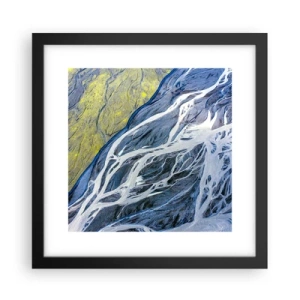 Póster en marco negro - Las pinturas rupestres de la naturaleza - 30x30 cm