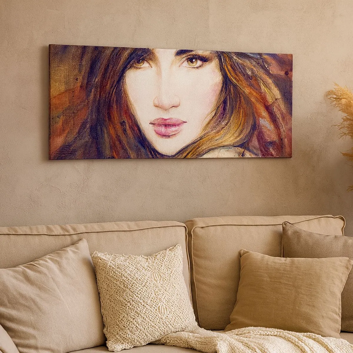 Cuadro sobre lienzo - Impresión de Imagen - Veo tus pensamientos - 100x40 cm