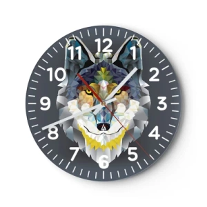 Reloj de pared - Reloj de vidrio - Habla del lobo si lo ves - 40x40 cm