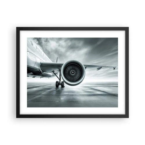 Póster en marco negro - Hay poder - 50x40 cm