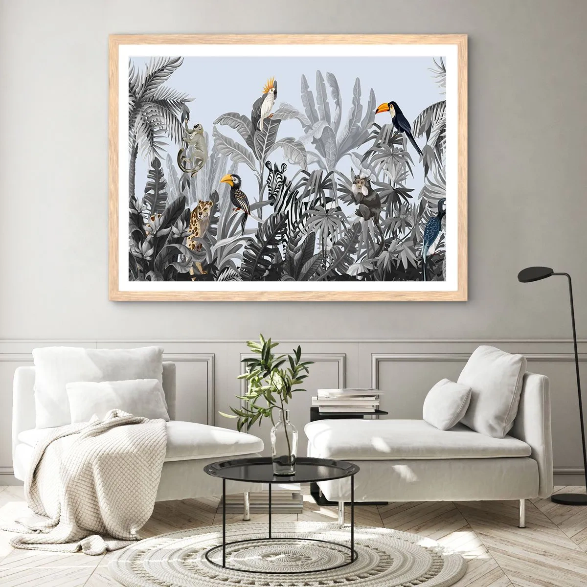 Póster en marco roble claro - Un cuento de hadas africano - 100x70 cm