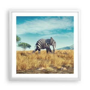 Póster en marco blanco - El gris ya no está de moda - 50x50 cm