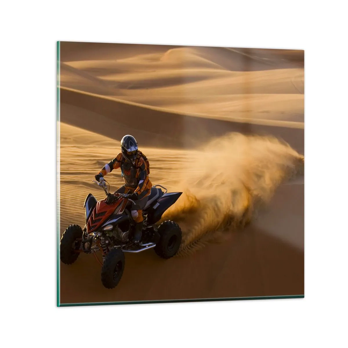 Cuadro sobre vidrio - Impresiones sobre Vidrio - Sobre las olas de la arena - 70x70 cm