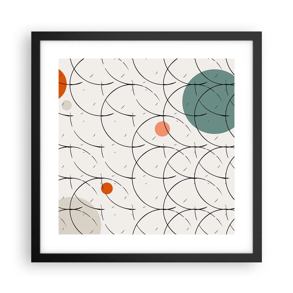 Póster en marco negro - Con espíritu pop-art - 40x40 cm