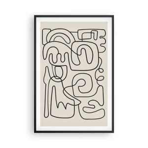 Póster en marco negro - El camino correcto - 61x91 cm