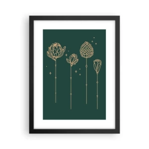 Póster en marco negro - La familia vegetal - 30x40 cm