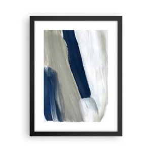 Póster en marco negro - Encuentro con el blanco - 30x40 cm