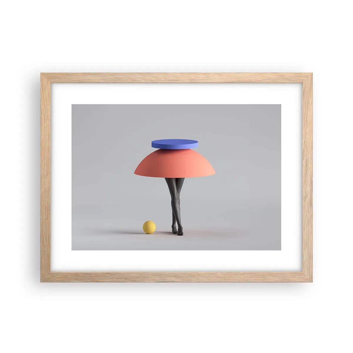 Póster en marco roble claro - Composición surrealista - 40x30 cm
