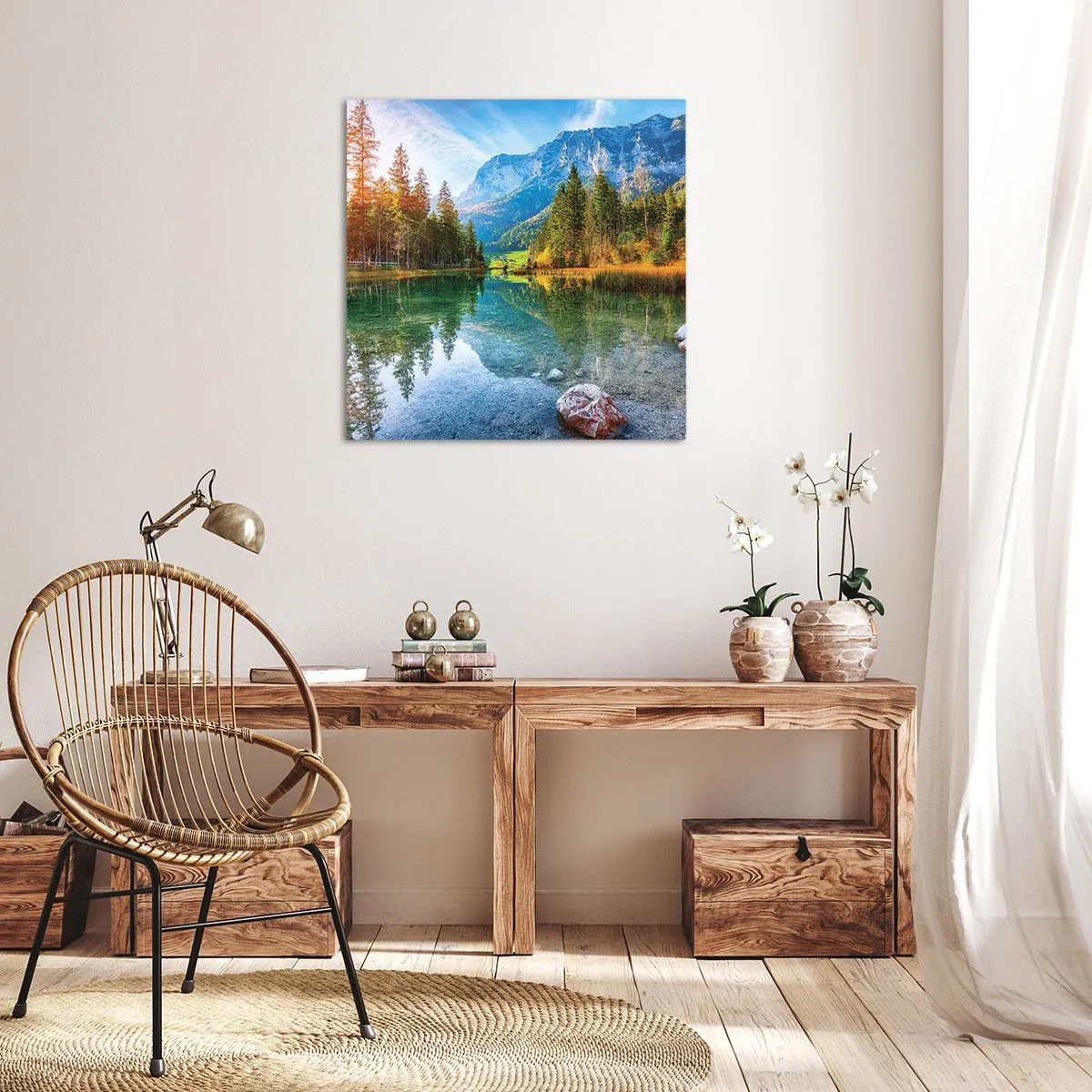 Cuadro sobre lienzo - Impresión de Imagen - La dulzura del otoño - 70x70 cm