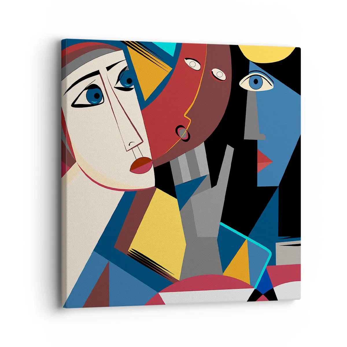Cuadro sobre lienzo - Impresión de Imagen - Conversación cubista - 30x30 cm