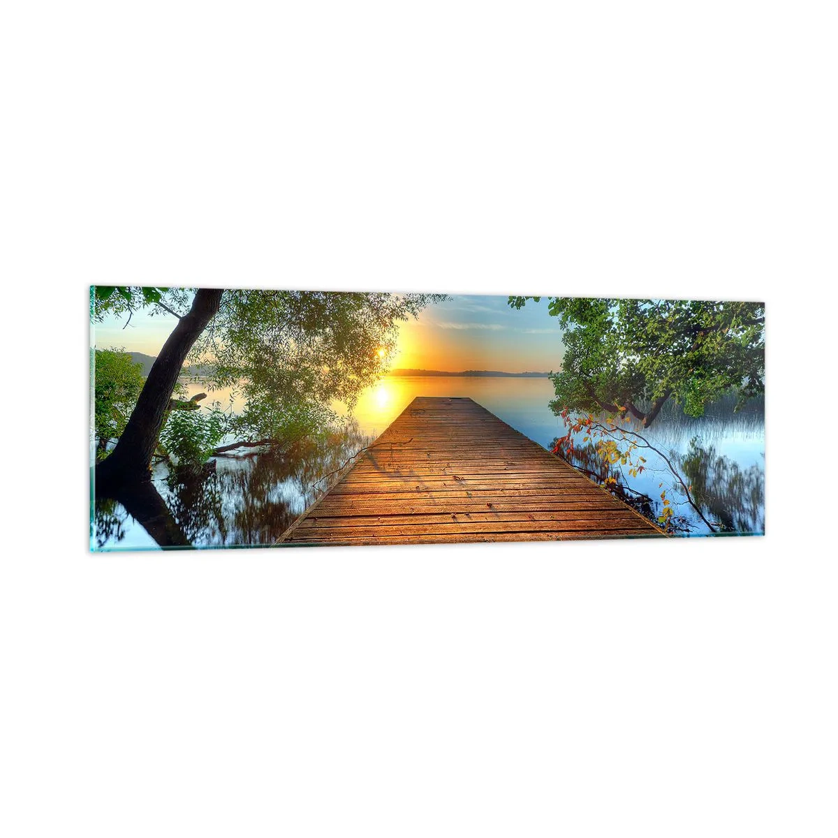 Cuadro sobre vidrio - Impresiones sobre Vidrio - Tómate tu tiempo, siéntate - 90x30 cm