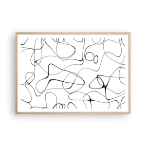 Póster en marco roble claro - Los caminos de la vida, las vicisitudes del destino - 100x70 cm