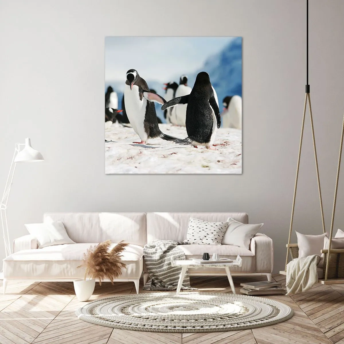 Cuadro sobre lienzo - Impresión de Imagen - Bailando en la nieve - 30x30 cm