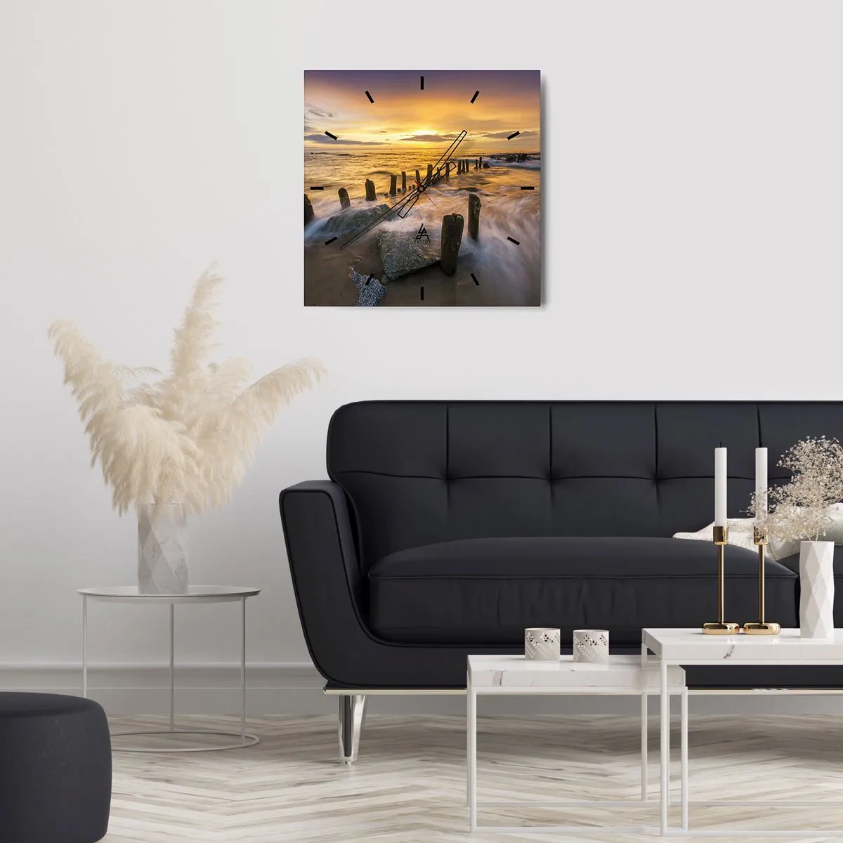 Reloj de pared - Reloj de vidrio - La cruda belleza del Báltico - 30x30 cm