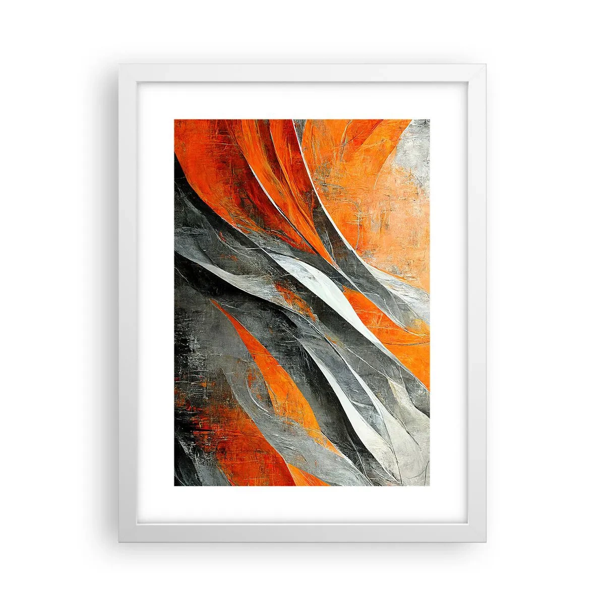 Póster en marco blanco - Calor y frío - 30x40 cm